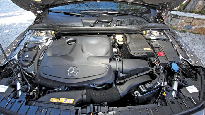 Ο 1.600άρης turbo των 156 ίππων κινεί γρήγορα τη Mercedes GLA, χωρίς να χάνει τον πολιτισμένο του χαρακτήρα.
